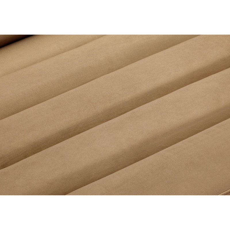 Meridian Cascade Camel Velvet Fabric Sofa IMAGE 12