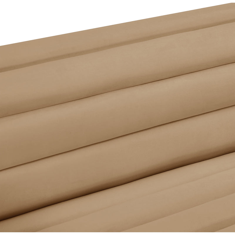 Meridian Cascade Camel Velvet Fabric Sofa IMAGE 13