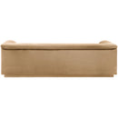 Meridian Cascade Camel Velvet Fabric Sofa IMAGE 3