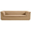 Meridian Cascade Camel Velvet Fabric Sofa IMAGE 5