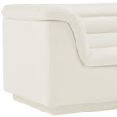 Meridian Cascade Cream Velvet Fabric Chair IMAGE 10