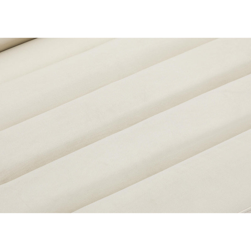 Meridian Cascade Cream Velvet Fabric Chair IMAGE 12