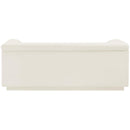 Meridian Cascade Cream Velvet Fabric Loveseat IMAGE 3
