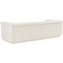 Meridian Cascade Cream Velvet Fabric Sofa IMAGE 4