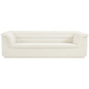 Meridian Cascade Cream Velvet Fabric Sofa IMAGE 5