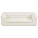 Meridian Cascade Cream Velvet Fabric Sofa IMAGE 6