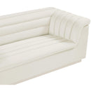 Meridian Cascade Cream Velvet Fabric Sofa IMAGE 8