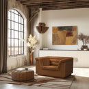 Meridian Cascade Saddle Velvet Fabric Chair IMAGE 2