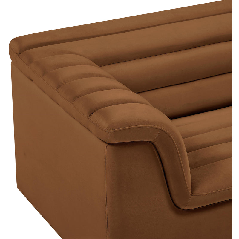 Meridian Cascade Saddle Velvet Fabric Chair IMAGE 9