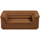 Meridian Cascade Saddle Velvet Fabric Loveseat IMAGE 6