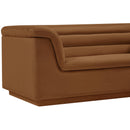 Meridian Cascade Saddle Velvet Fabric Sofa IMAGE 10