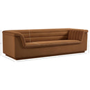 Meridian Cascade Saddle Velvet Fabric Sofa IMAGE 17