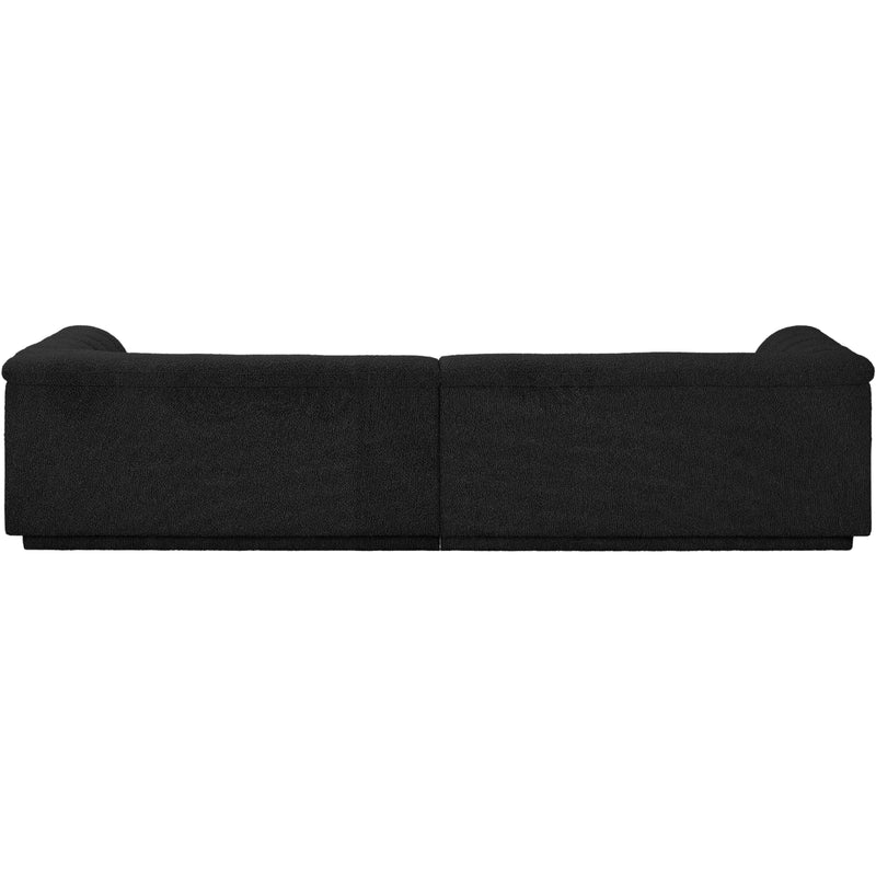 Meridian Cascade Black Boucle Fabric Modular Sofa IMAGE 3