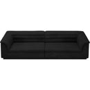 Meridian Cascade Black Boucle Fabric Modular Sofa IMAGE 4