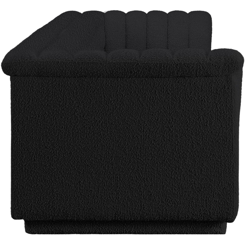 Meridian Cascade Black Boucle Fabric Modular Sofa IMAGE 6