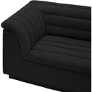 Meridian Cascade Black Boucle Fabric Modular Sofa IMAGE 7