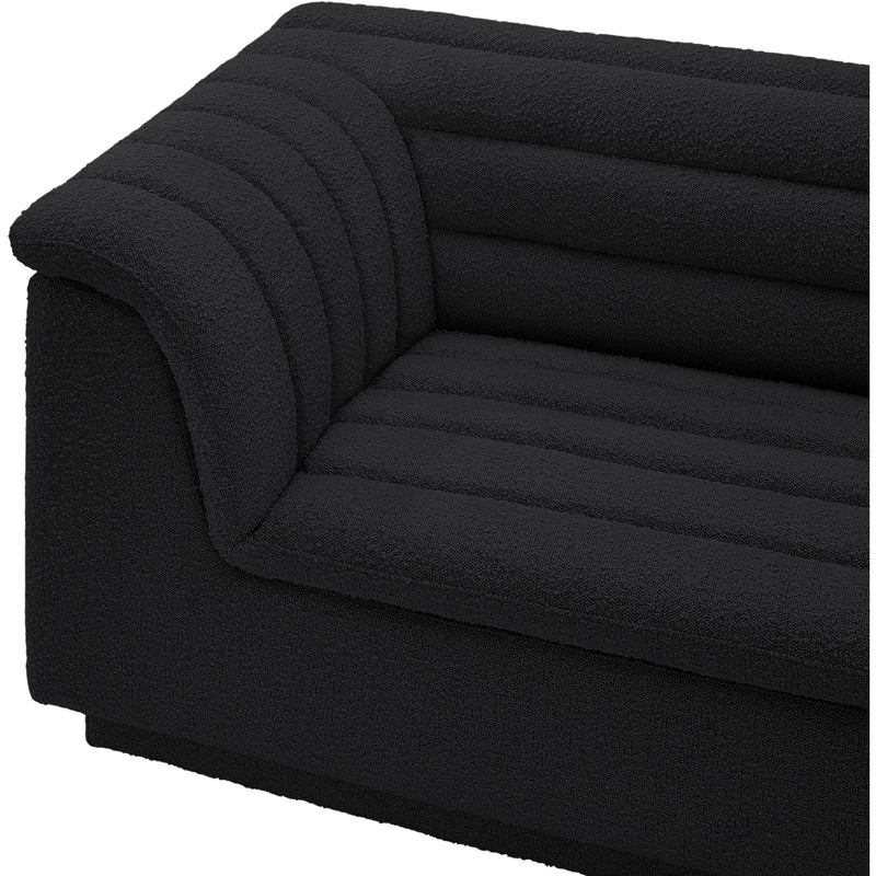 Meridian Cascade Black Boucle Fabric Modular Sofa IMAGE 7
