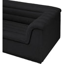 Meridian Cascade Black Boucle Fabric Modular Sofa IMAGE 9