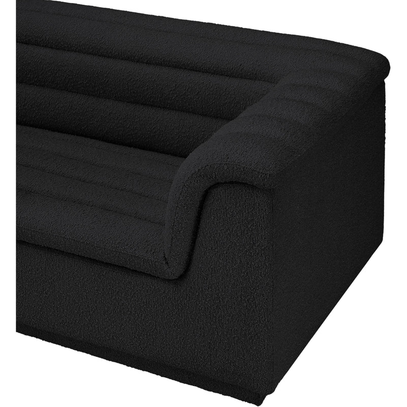Meridian Cascade Black Boucle Fabric Modular Sectional IMAGE 10
