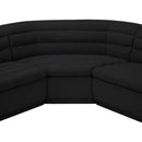 Meridian Cascade Black Boucle Fabric Modular Sectional IMAGE 11