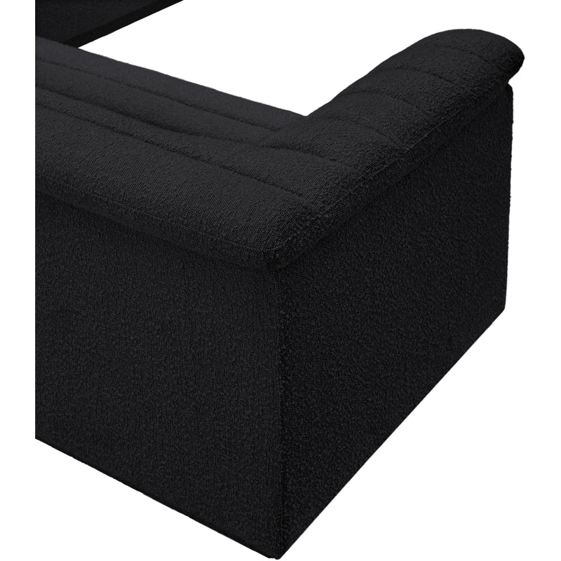Meridian Cascade Black Boucle Fabric Modular Sectional IMAGE 12