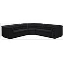 Meridian Cascade Black Boucle Fabric Modular Sectional IMAGE 13