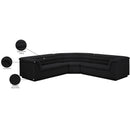 Meridian Cascade Black Boucle Fabric Modular Sectional IMAGE 14