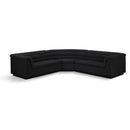 Meridian Cascade Black Boucle Fabric Modular Sectional IMAGE 1