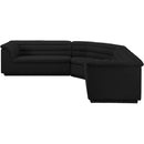 Meridian Cascade Black Boucle Fabric Modular Sectional IMAGE 6
