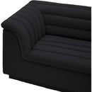 Meridian Cascade Black Boucle Fabric Modular Sectional IMAGE 8
