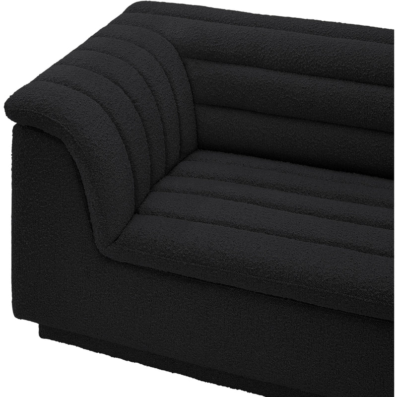 Meridian Cascade Black Boucle Fabric Modular Sectional IMAGE 8