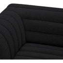 Meridian Cascade Black Boucle Fabric Modular Sectional IMAGE 9