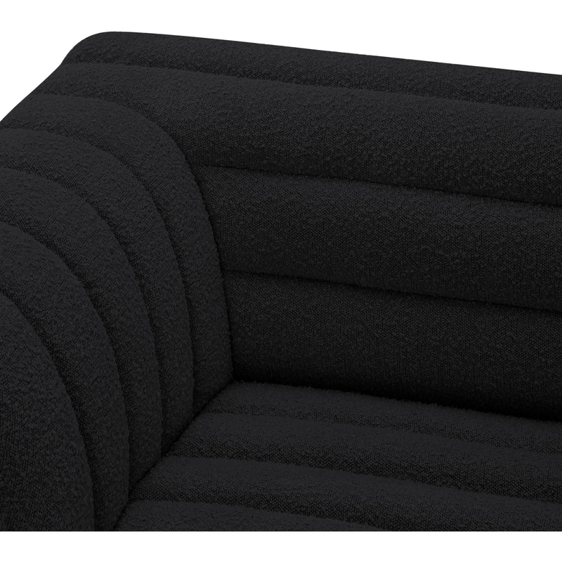 Meridian Cascade Black Boucle Fabric Modular Sectional IMAGE 9