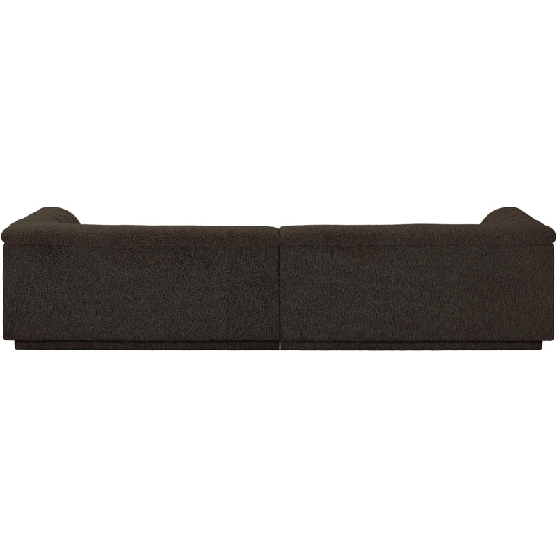 Meridian Cascade Brown Boucle Fabric Modular Sofa IMAGE 3