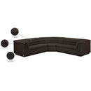 Meridian Cascade Brown Boucle Fabric Modular Sectional IMAGE 14