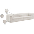 Meridian Cascade Cream Boucle Fabric Modular Sofa IMAGE 11