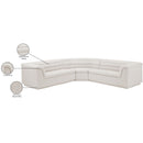 Meridian Cascade Cream Boucle Fabric Modular Sectional IMAGE 14