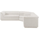 Meridian Cascade Cream Boucle Fabric Modular Sectional IMAGE 6