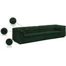 Meridian Cascade Green Boucle Fabric Modular Sofa IMAGE 11