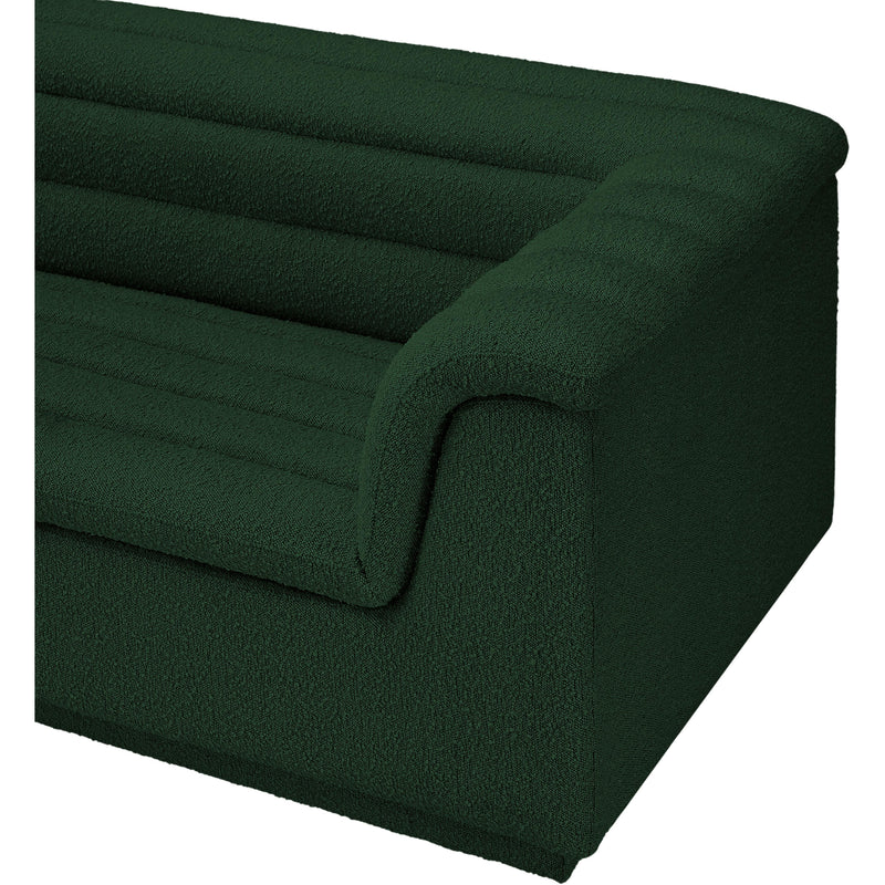 Meridian Cascade Green Boucle Fabric Modular Sofa IMAGE 9