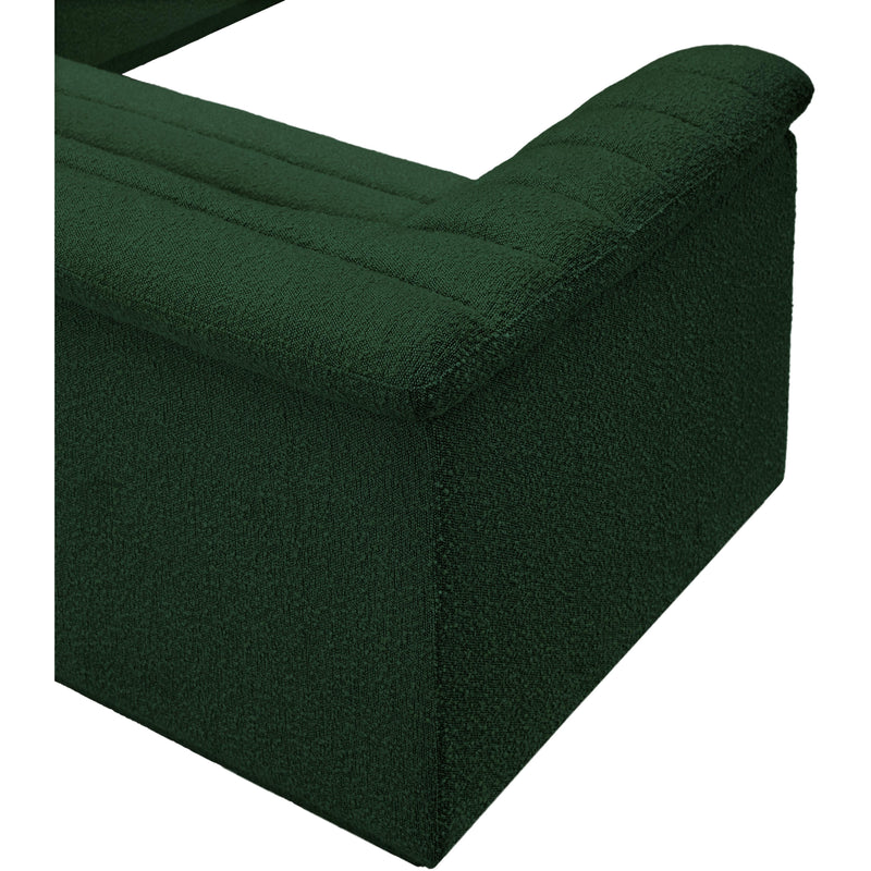 Meridian Cascade Green Boucle Fabric Modular Sectional IMAGE 12