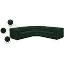 Meridian Cascade Green Boucle Fabric Modular Sectional IMAGE 14