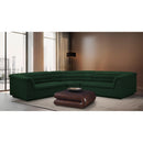 Meridian Cascade Green Boucle Fabric Modular Sectional IMAGE 2