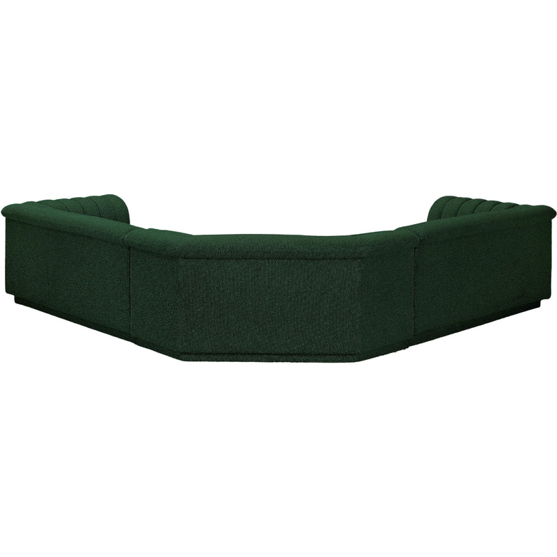 Meridian Cascade Green Boucle Fabric Modular Sectional IMAGE 3