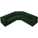 Meridian Cascade Green Boucle Fabric Modular Sectional IMAGE 4