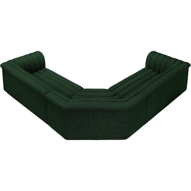 Meridian Cascade Green Boucle Fabric Modular Sectional IMAGE 5