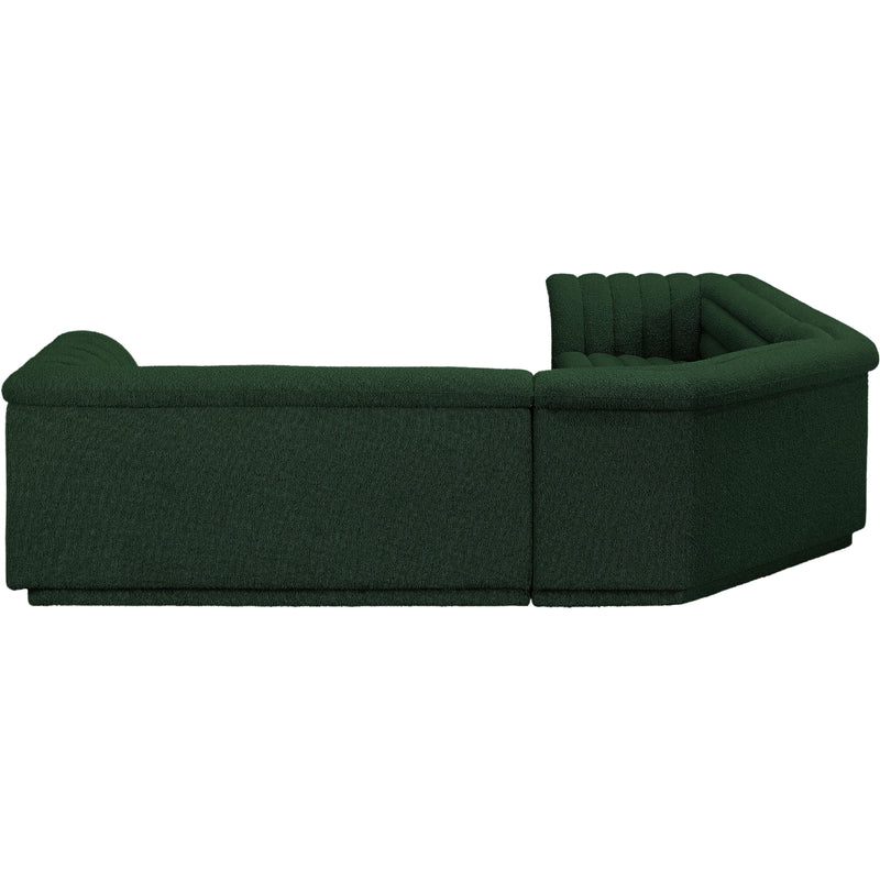 Meridian Cascade Green Boucle Fabric Modular Sectional IMAGE 7