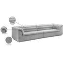 Meridian Cascade Grey Boucle Fabric Modular Sofa IMAGE 11