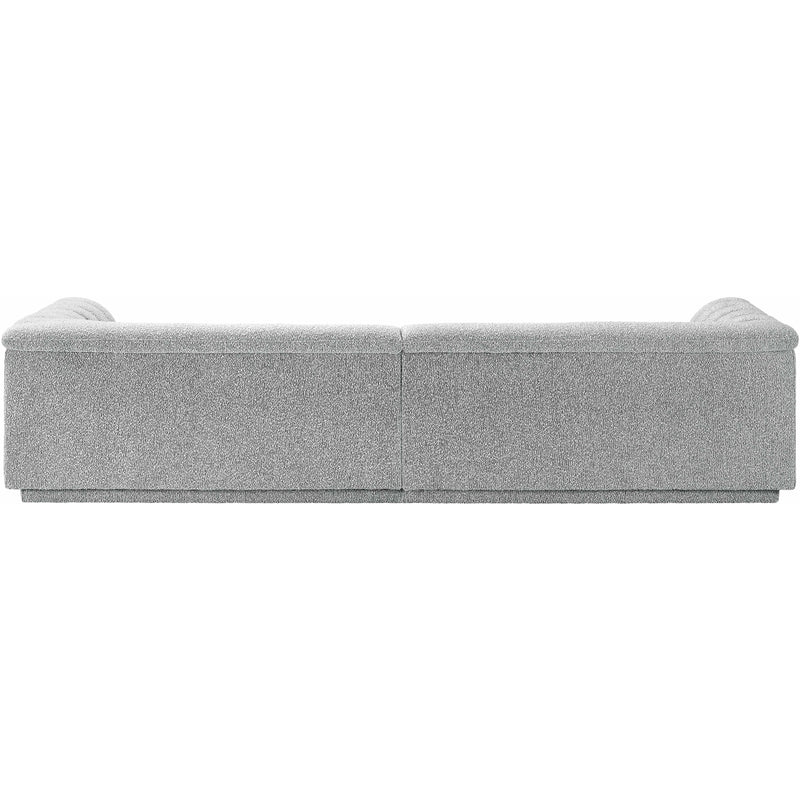Meridian Cascade Grey Boucle Fabric Modular Sofa IMAGE 3