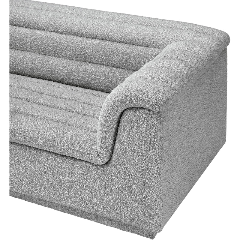 Meridian Cascade Grey Boucle Fabric Modular Sofa IMAGE 9